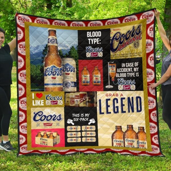 Coors Banquet Quilt Blanket Funny Gift For Beer Lover