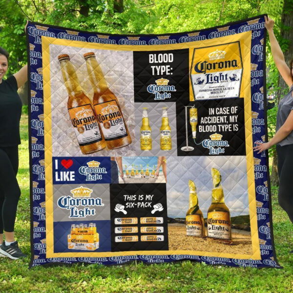 Corona Light Quilt Blanket Funny Gift For Beer Lover