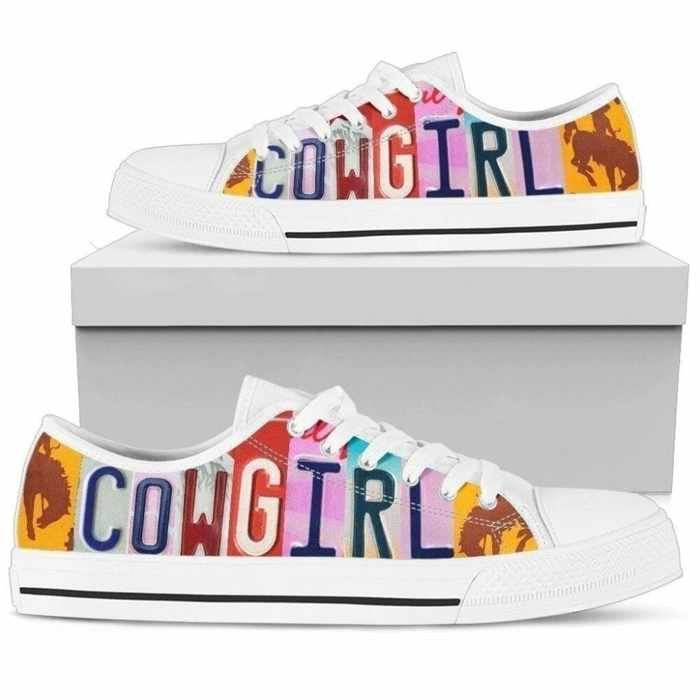 Cowgirl Women Sneakers Low Top Shoes Farmer Girl