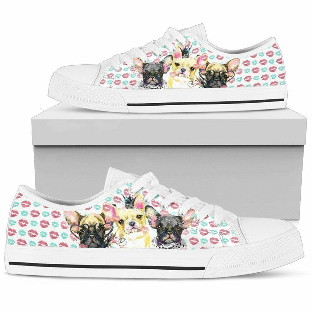 Cute French Bulldog Sneakers Low Top Shoes