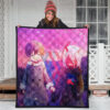 Darling In The Franxx Anime Premium Quilt - Cute Little Zero Two And Hiro Holding Hands Quilt Blanket 3