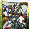 Darling In The Franxx Anime Premium Quilt | Darling Strelizia Drawing Artwork White Quilt Blanket 5