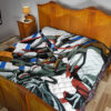 Darling In The Franxx Anime Premium Quilt | Darling Strelizia Drawing Artwork White Quilt Blanket 19