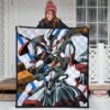 Darling In The Franxx Anime Premium Quilt | Darling Strelizia Drawing Artwork White Quilt Blanket 3