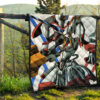 Darling In The Franxx Anime Premium Quilt | Darling Strelizia Drawing Artwork White Quilt Blanket 13