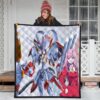 Darling In The Franxx Anime Premium Quilt | Darling Strelizia Fighting Mode And Zero Two Smiling Quilt Blanket 3