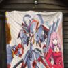 Darling In The Franxx Anime Premium Quilt | Darling Strelizia Fighting Mode And Zero Two Smiling Quilt Blanket 7