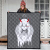 Darling In The Franxx Anime Premium Quilt - Evil Zero Two Ghost Red And White Artwork Quilt Blanket 3