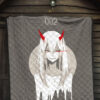 Darling In The Franxx Anime Premium Quilt - Evil Zero Two Ghost Red And White Artwork Quilt Blanket 7