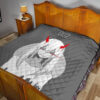 Darling In The Franxx Anime Premium Quilt - Evil Zero Two Ghost Red And White Artwork Quilt Blanket 19