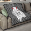 Darling In The Franxx Anime Premium Quilt - Evil Zero Two Ghost Red And White Artwork Quilt Blanket 15
