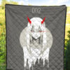 Darling In The Franxx Anime Premium Quilt - Evil Zero Two Ghost Red And White Artwork Quilt Blanket 5