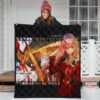 Darling In The Franxx Anime Premium Quilt - Mature Zero Two At School Artwork Quilt Blanket 3