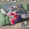 Darling In The Franxx Anime Premium Quilt - Zero Two And Hiro Dancing With Strelitzia Quilt Blanket 17