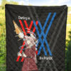 Darling In The Franxx Anime Premium Quilt | Zero Two Horns With Strelizia Quilt Blanket 5