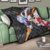Darling In The Franxx Anime Premium Quilt | Zero Two Red Bodysuit Artwork And Strelizia Quilt Blanket 17