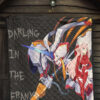 Darling In The Franxx Anime Premium Quilt | Zero Two Red Bodysuit Artwork And Strelizia Quilt Blanket 7