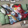 Darling In The Franxx Anime Premium Quilt | Zero Two Red Bodysuit Driving Strelizia Quilt Blanket 17