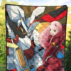 Darling In The Franxx Anime Premium Quilt | Zero Two Red Bodysuit Driving Strelizia Quilt Blanket 5
