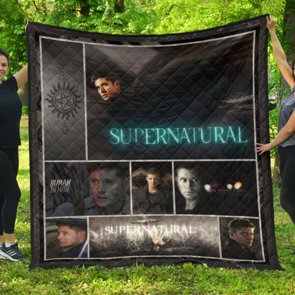 Dean Winchester Supernatural Premium Quilt Blanket Movie Home Decor Custom For Fans