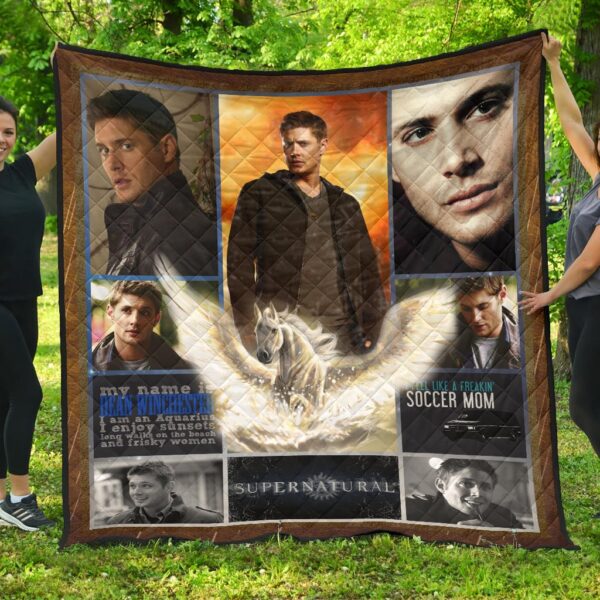 Dean Winchester Supernatural Premium Quilt Blanket Movie Home Decor Custom For Fans