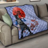 Demon Slayer Anime Inosuke Took Off Mask Wearing Clothes Blue Theme Premium Quilt Blanket 15