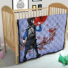 Demon Slayer Anime Inosuke Took Off Mask Wearing Clothes Blue Theme Premium Quilt Blanket 21