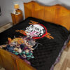 Demon Slayer Anime Kimetsu no Yaiba Poster Black Premium Quilt Blanket 19