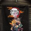 Demon Slayer Anime Kimetsu no Yaiba Poster Black Premium Quilt Blanket 7