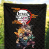 Demon Slayer Anime Kimetsu no Yaiba Poster Black Premium Quilt Blanket 5