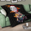 Demon Slayer Anime Kimetsu no Yaiba Poster Black Premium Quilt Blanket 17