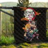 Demon Slayer Anime Kimetsu no Yaiba Poster Black Premium Quilt Blanket 13