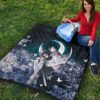 Demon Slayer Anime Lonely Shinobu With Butterflies Night Moon Premium Quilt Blanket 9