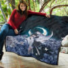 Demon Slayer Anime Lonely Shinobu With Butterflies Night Moon Premium Quilt Blanket 11