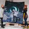 Demon Slayer Anime Lonely Shinobu With Butterflies Night Moon Premium Quilt Blanket 1