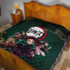 Demon Slayer Anime Main Characters Tanjiro Nezuko Zenitsu And Inosuke Fighting Premium Quilt Blanket 19