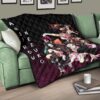 Demon Slayer Anime Nezuko Fighting Moments With Tanjiro Premium Quilt Blanket 17