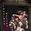 Demon Slayer Anime Nezuko Fighting Moments With Tanjiro Premium Quilt Blanket 7