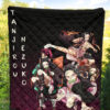 Demon Slayer Anime Nezuko Fighting Moments With Tanjiro Premium Quilt Blanket 5