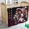 Demon Slayer Anime Nezuko Fighting Moments With Tanjiro Premium Quilt Blanket 21