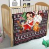 Demon Slayer Anime Premium Quilt - Merry Christmas Chibi Cosplay Santa Reindeer Xmas Gift Quilt Blanket 21