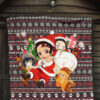 Demon Slayer Anime Premium Quilt - Merry Christmas Chibi Cosplay Santa Reindeer Xmas Gift Quilt Blanket 7