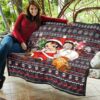 Demon Slayer Anime Premium Quilt - Merry Christmas Chibi Cosplay Santa Reindeer Xmas Gift Quilt Blanket 11