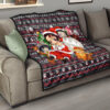 Demon Slayer Anime Premium Quilt - Merry Christmas Chibi Cosplay Santa Reindeer Xmas Gift Quilt Blanket 15