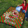 Demon Slayer Anime Premium Quilt - Merry Christmas Mitsuri Chibi Xmas Sweet Girl Quilt Blanket 9