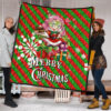 Demon Slayer Anime Premium Quilt - Merry Christmas Mitsuri Chibi Xmas Sweet Girl Quilt Blanket 1