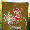 Demon Slayer Anime Premium Quilt - Merry Christmas Santa Tanjiro With Xmas Gifts Quilt Blanket 5