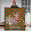 Demon Slayer Anime Premium Quilt - Merry Christmas Santa Tanjiro With Xmas Gifts Quilt Blanket 3