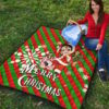 Demon Slayer Anime Premium Quilt - Merry Christmas Santa Tanjiro With Xmas Gifts Quilt Blanket 9