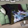 Demon Slayer Anime Premium Quilt - Pretty Shinobu Butterflies With Giyuu Wave Quilt Blanket 17
